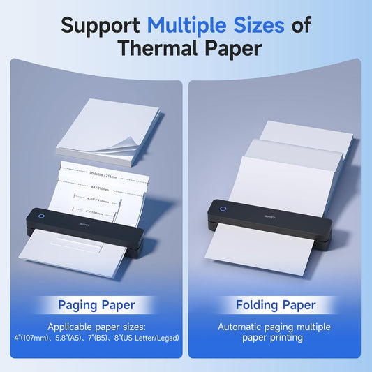 300DPI Bluetooth Thermal Printer Support for 8.5"x11"