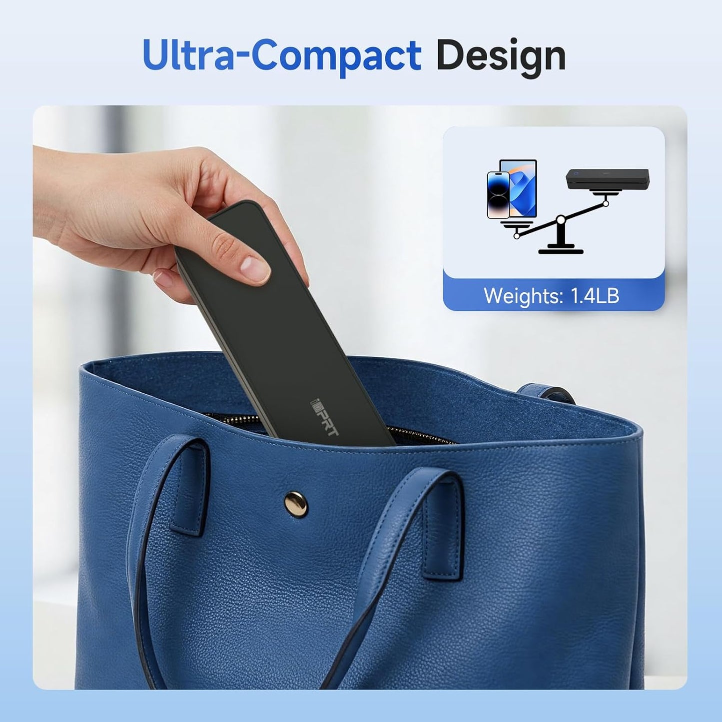 300DPI Bluetooth Thermal Printer Support for 8.5"x11"